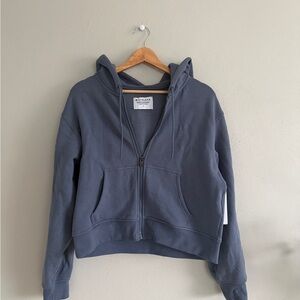 Athleta Slate Gray Forever Zip Up Hoodie